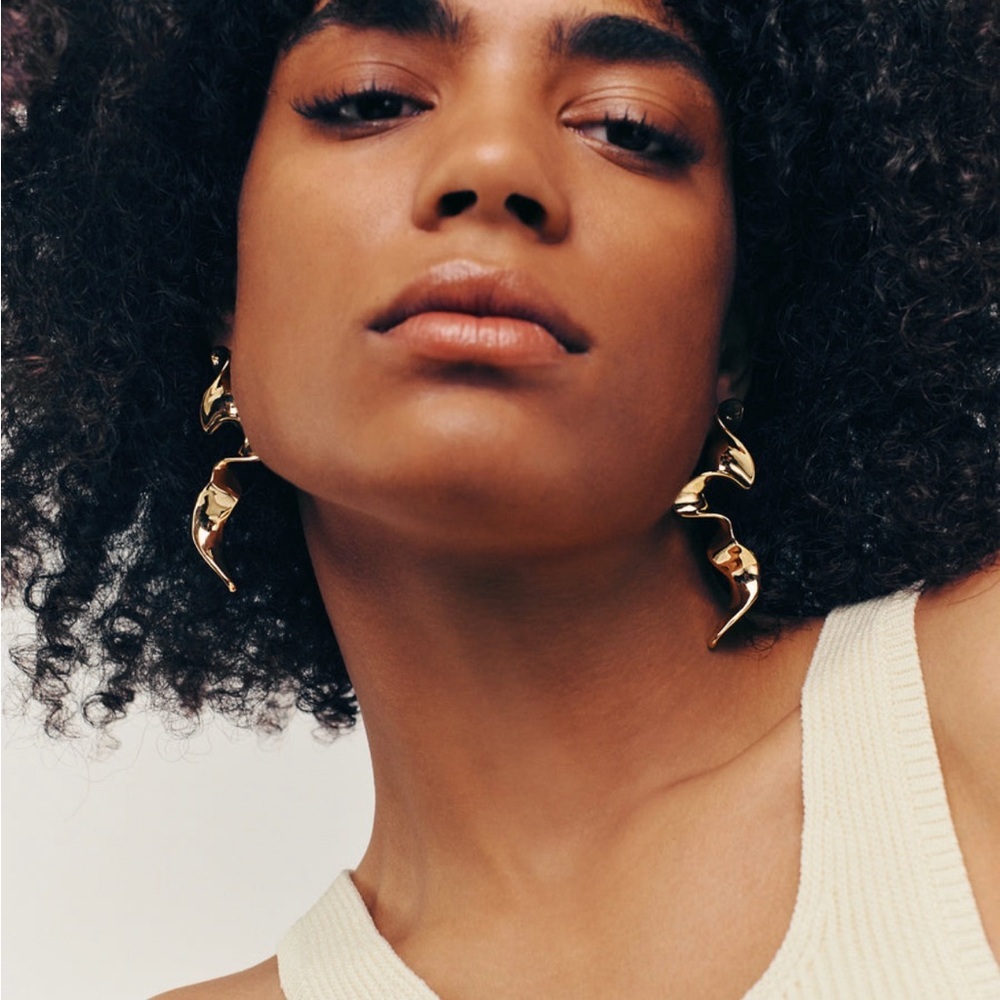 Sierra Drop Gold Earrings
